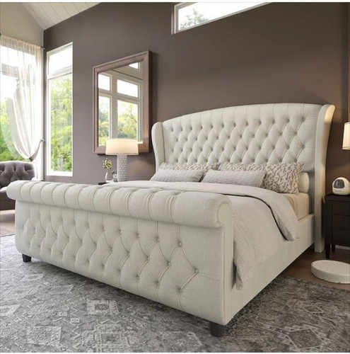 Luxury tulip wing sleigh bed - wing,