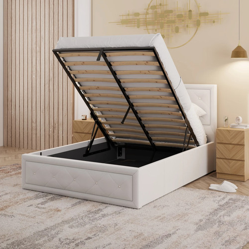 Ottoman storage bed double - bed,